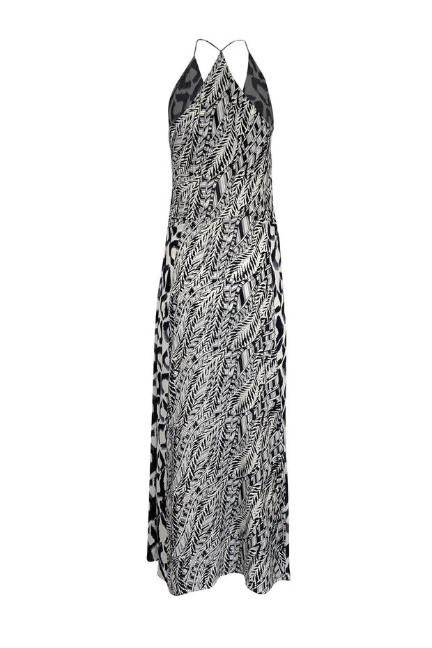 Current Boutique-Paula Hermanny - Black & White Print Sleeveless Maxi Dress Sz 2