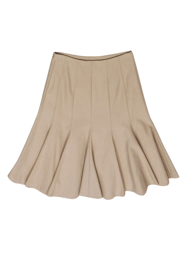 Current Boutique-Paule Ka - Beige Pleated Skirt Sz 6