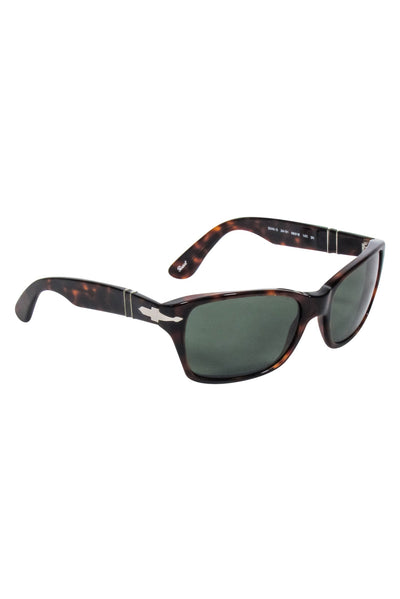 Current Boutique-Persol - Brown Tortoise Rectangular Sunglasses