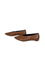 Current Boutique-Pierre Hardy - Tan Leather Pointed Toe Flats Sz 11