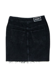 Current Boutique-Pinko - Black Sequined-Front Denim Mini Skirt Sz S