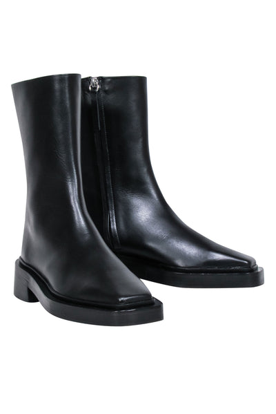 Current Boutique-Poetry - Black Leather Square Toe Boots Sz 8