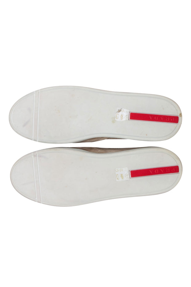 Current Boutique-Prada - Beige Suede Slip On Shoe Sz 8