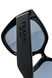 Current Boutique-Prada - Black Angular Large Sunglasses