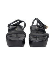 Current Boutique-Prada - Black Leather Platform Strappy Sandals Sz 6