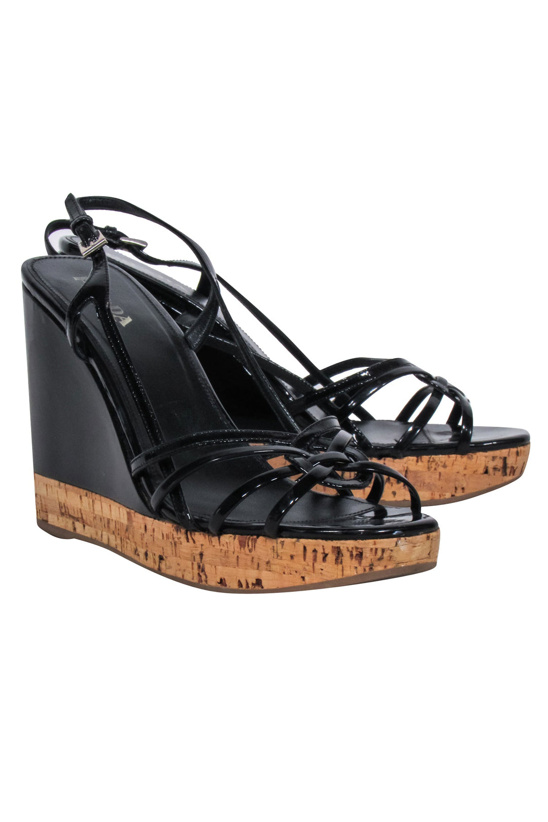 Prada platform deals wedge sandals