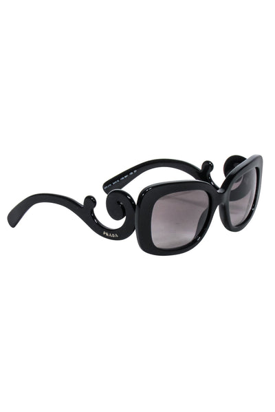 Current Boutique-Prada - Black Spiral Leg Detail Sunglasses