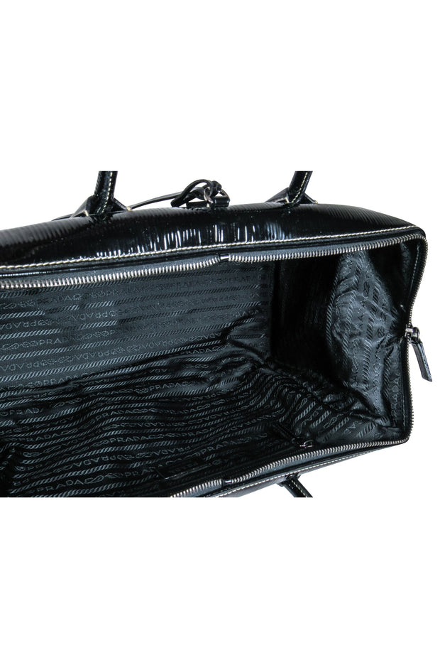 Current Boutique-Prada - Black Textured Leather Bag