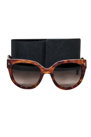 Current Boutique-Prada - Brown Tortoise Rounded Cat Eye Sunglasses