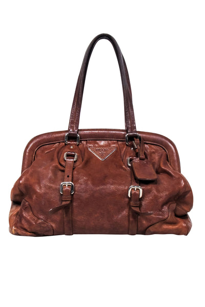 Current Boutique-Prada - Brown "Vitello Shine" Handbag