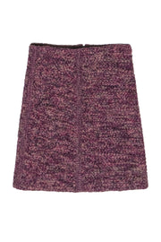 Current Boutique-Prada - Burgundy & Tan Knitted Pencil Skirt Sz 2