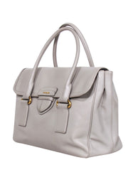 Current Boutique-Prada - Light Taupe Saffiano Leather Tote Bag