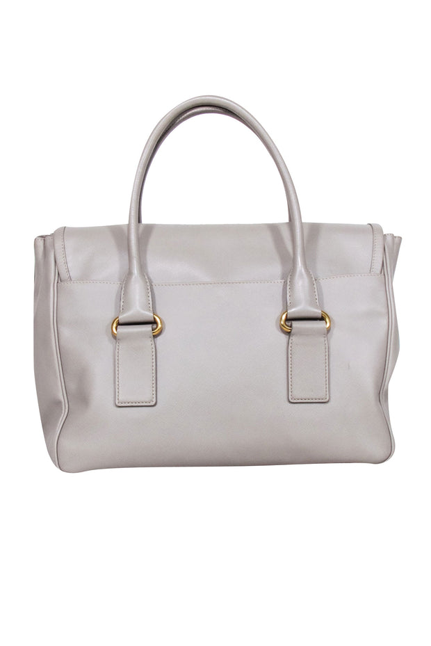 Current Boutique-Prada - Light Taupe Saffiano Leather Tote Bag "Rare"