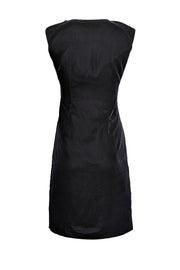 Current Boutique-Prada - Navy Velvet V-Neckline Sheath Dress Sz 2