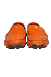 Current Boutique-Prada - Orange Leather Loafers Sz 8.5