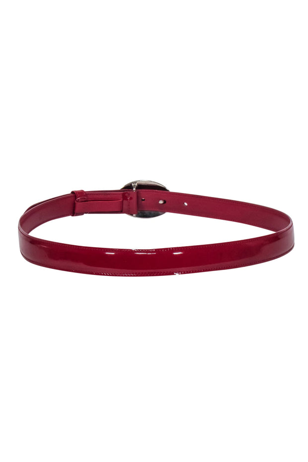 Current Boutique-Prada - Red Patent Leather Belt Sz M