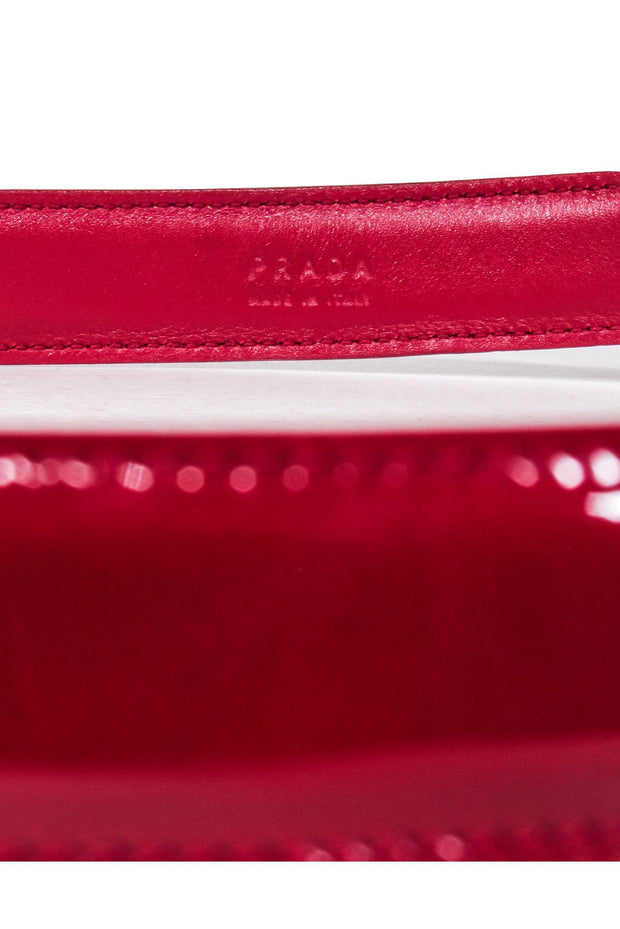 Current Boutique-Prada - Red Patent Leather Belt Sz M