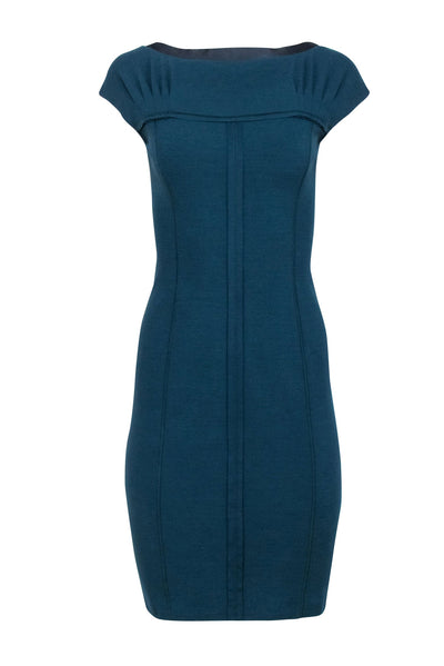 Current Boutique-Prada - Teal Cap Sleeve Shift Dress Sz S