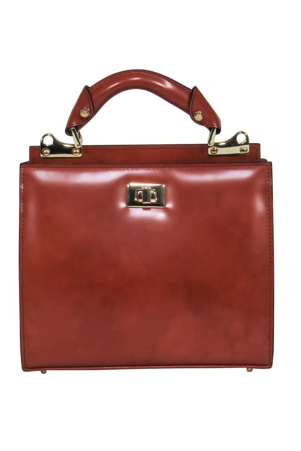Current Boutique-Pratesi Firenze - Tan Leather Structured Satchel