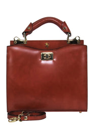 Current Boutique-Pratesi Firenze - Tan Leather Structured Satchel