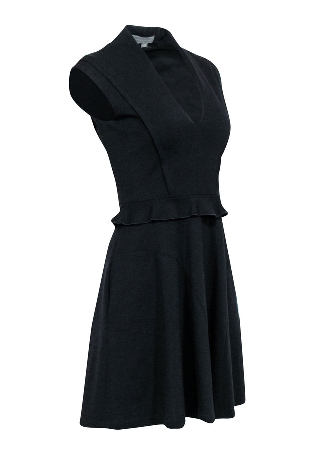 Current Boutique-Proenza Schouler - Black Knit Sleeveless Fit & Flare Dress Sz 2