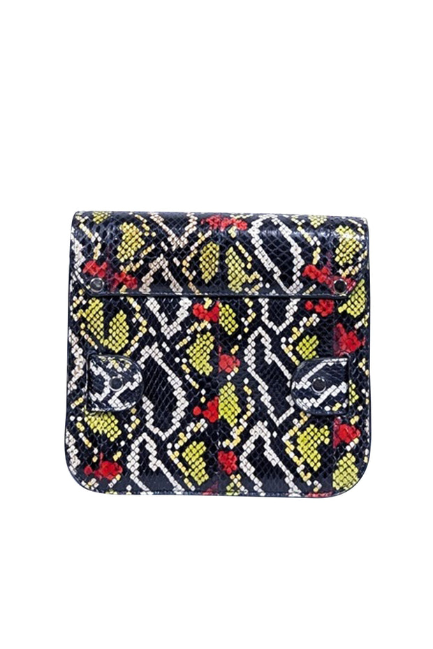 Current Boutique-Proenza Schouler - Black & Multi Color Snake Skin Print Crossbody Bag