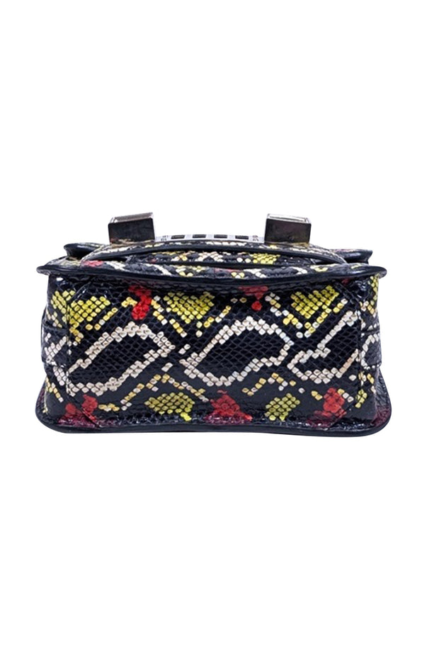 Current Boutique-Proenza Schouler - Black & Multi Color Snake Skin Print Crossbody Bag