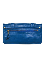 Current Boutique-Proenza Schouler - Blue Leather Clasp Front Clutch