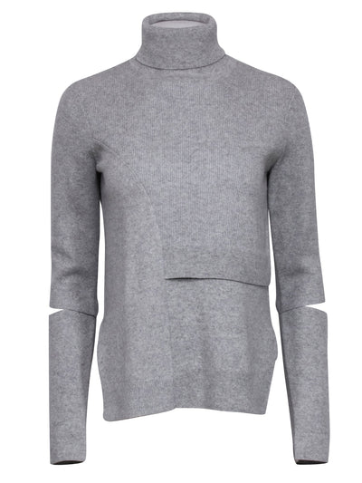 Current Boutique-Proenza Schouler - Grey Wool & Cashmere Blend Turtleneck Sweater Sz S