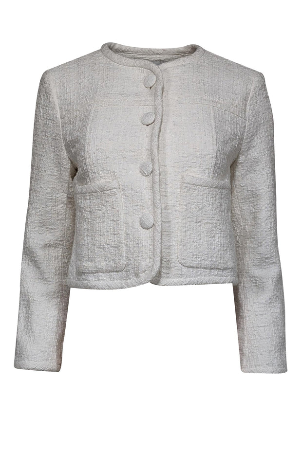 Current Boutique-Proenza Schouler - Ivory Boucle Cropped Jacket Sz 4