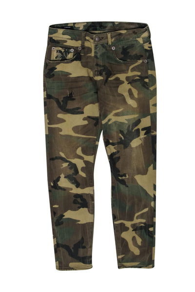 Current Boutique-R13 - Green & Brown Camo Print Skinny Leg Pants Sz 4
