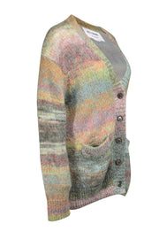 Current Boutique-RE/DONE - Green & Multicolor Mohair Blend Cardigan Sz S