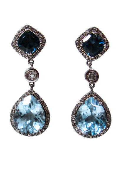Current Boutique-R.H. Macy & Co. - Blue Topaz Tear Drop Sterling Silver Earrings