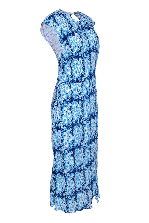 Current Boutique-Rachel Comey - Blue, Navy, & White Print Cap Sleeve Dress Sz 8
