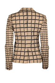 Current Boutique-Rag & Bone - Beige & Black Windowpane Print Blazer Sz 2