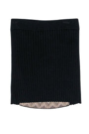 Current Boutique-Rag & Bone - Black, Beige, & Tan Chevron Print Front Skirt Sz M