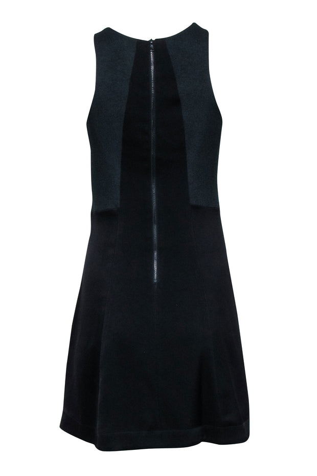 Current Boutique-Rag & Bone - Black Sleeveless Dress w/ Lambskin Detail Sz 0