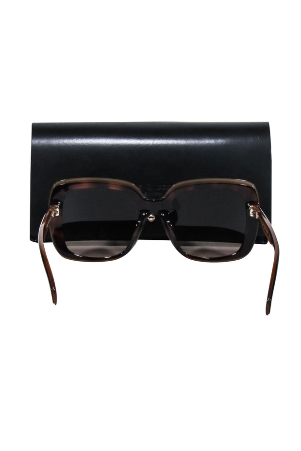 Current Boutique-Rag & Bone - Brown Tortoise Large Rectangle Sunglasses