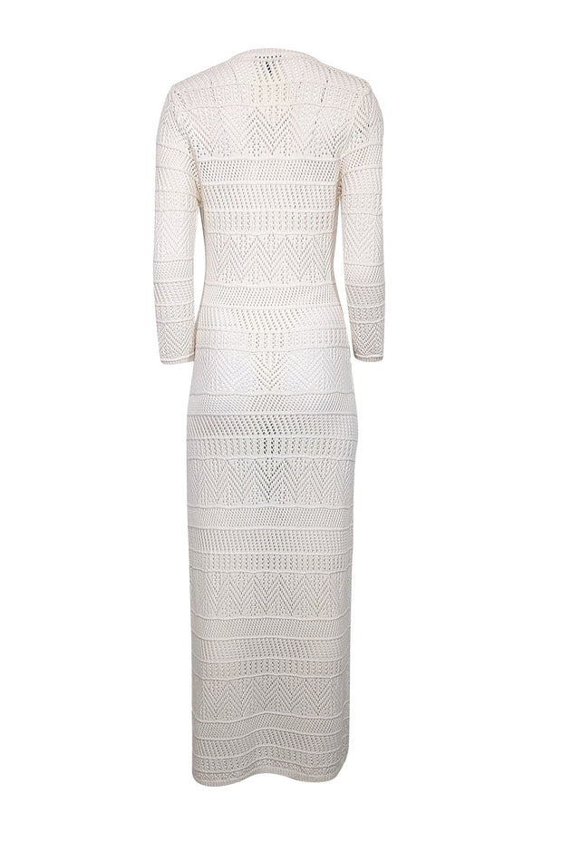 Current Boutique-Rag & Bone - Ivory Long Sleeve Crochet Maxi Dress Sz M