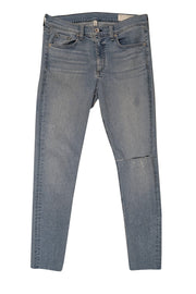 Current Boutique-Rag & Bone - Light Wash Ankle Skinny Jeans w/ Raw Hem Sz 12