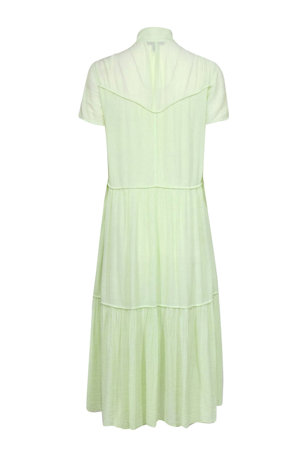 Current Boutique-Rag & Bone - Pastel Green Tiered Crinkle Dress Sz XS