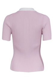 Current Boutique-Rag & Bone - Pastel Pink Ribbed Knit Short Sleeve Top Sz M