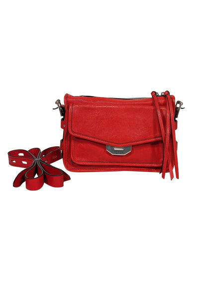 Current Boutique-Rag & Bone - Red 'Small Field Messenger' Leather Crossbody