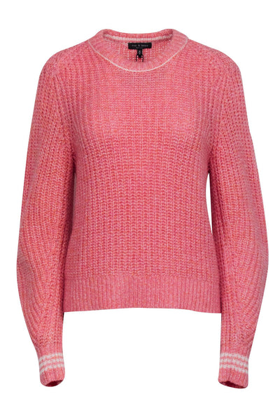 Current Boutique-Rag & Bone - Salmon Pink Blend Knit Sweater Sz M