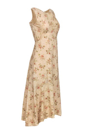 Current Boutique-Ralph Lauren - Beige & Multicolor Floral Wool & Silk Blend Dress Sz 4