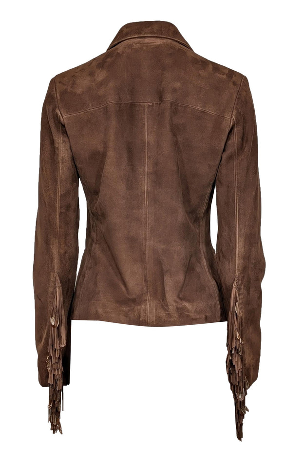 Current Boutique-Ralph Lauren - Brown Suede Button Front Jacket Sz 6