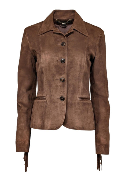 Current Boutique-Ralph Lauren - Brown Suede Button Front Jacket Sz 6