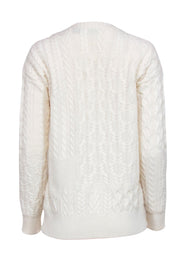Current Boutique-Ralph Lauren - Ivory Chunky Cable Knit Sweater Sz S