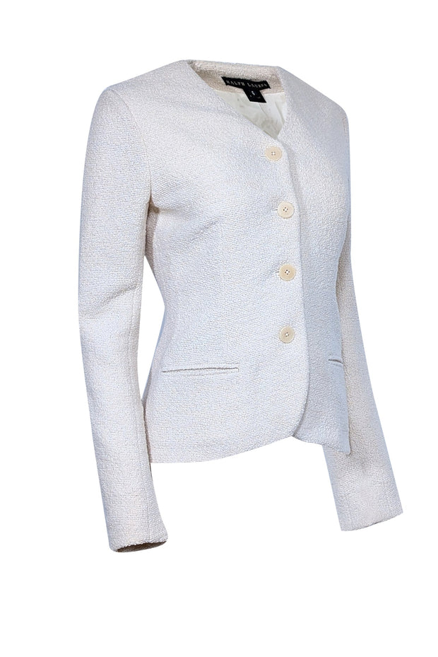 Current Boutique-Ralph Lauren - Ivory Wool Blend Jacket Sz 6