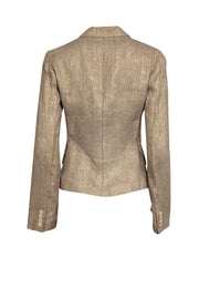 Current Boutique-Ralph Lauren - Tan w/ Cream Button Details Blazer Sz 6